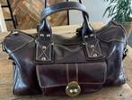Schoudertas van super dik (tuig) leer, Sieraden, Tassen en Uiterlijk, Tassen | Schoudertassen, Ophalen, Zo goed als nieuw, Bruin
