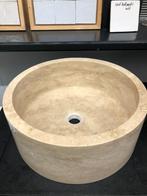 Travertin waskom, diameter 41 cm, Ophalen, Nieuw, Steen, Wastafel