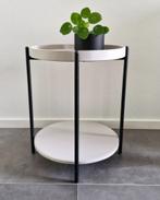 salontafel, bijzettafel, hout met zwart metaal., Ophalen, Japandi, scandinavisch, modern, industrieel, Minder dan 50 cm, 50 tot 75 cm