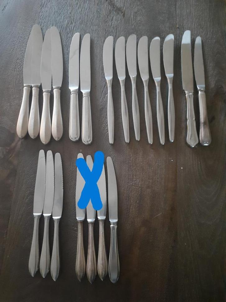 Verschillende messen € 7,50 per stuk + messenleggers., Antiek en Kunst, Antiek | Bestek, Ophalen of Verzenden