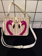 Rieten Schoudertas Flamingo, Ophalen of Verzenden, Zo goed als nieuw, Schoudertasje