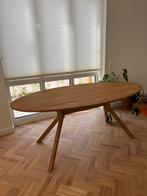 Houten eetkamertafel ovaal, Ophalen, Gebruikt, 100 tot 150 cm, 200 cm of meer