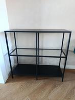 Ikea Vittsjo stellingkast zwartbruin glas zwart bruin, Ophalen, Zo goed als nieuw