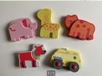 4 Houten dieren en 1 houten auto HEMA zgan (Sp69), Kinderen en Baby's, Speelgoed | Houten speelgoed, Ophalen of Verzenden, Zo goed als nieuw