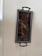 Vintage Tinnen Dienblad met Vogeldecoratie, Antiek en Kunst, Antiek | Tin, Ophalen