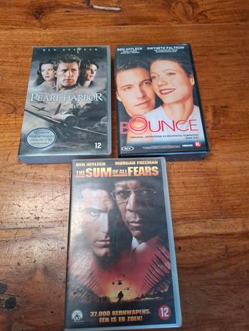 3 Vhs films van Ben Affleck o.. Pearl Harbor beschikbaar voor biedingen