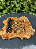 Handgemaakte Olijfhouten Schaakspel - 22cm/30cm/50cm- Uniek, Ophalen of Verzenden, Nieuw