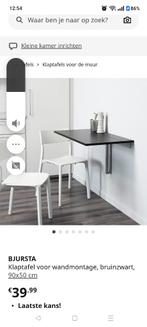 IKEA klaptafel BJURSTA, Huis en Inrichting, Tafels | Eettafels, Ophalen, Overige materialen, Gebruikt, Tot twee personen