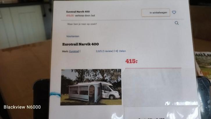 Luifel/Voortent voor Camper, Caravans en Kamperen, Voortenten en Luifels, Gebruikt, Overige merken, Ophalen of Verzenden
