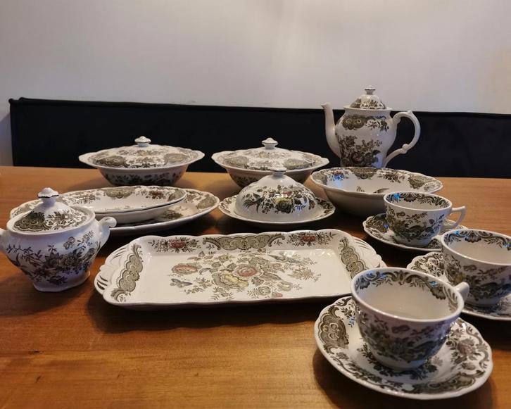 Ridgway Windsor Groen Servies, Antiek en Kunst, Antiek | Servies compleet, Ophalen of Verzenden