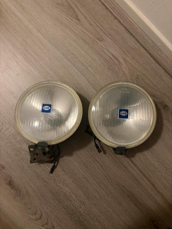 Hella Oldtimer Vintage set ronde koplampen: ZIE BESCHRIJVING, Auto-onderdelen, Verlichting, Gebruikt, Ophalen of Verzenden