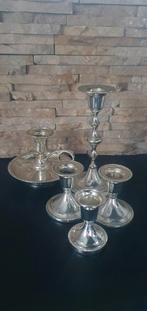 Verzilverde Kandelaars - Set van 8, Antiek en Kunst, Ophalen of Verzenden, Zilver