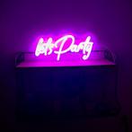 Neon LED verlichting mini 'Let's Party' roze op plexiglas, Nieuw, Ophalen of Verzenden, Lichtbak of (neon) lamp