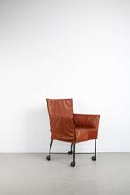 2x Montis Geraldine Fauteuil Castanya Leer – Zwart/Wiel, Huis en Inrichting, Fauteuils, Niet ingevuld, Minder dan 75 cm, Niet ingevuld