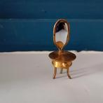 Koperen miniatuur make up tafel kerst, Ophalen of Verzenden, Koper