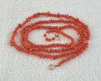 Antieke Bloedkoraal ketting met gouden sluiting., Sieraden, Tassen en Uiterlijk, Ophalen of Verzenden, Goud, Ketting