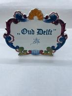 Promotie/Reclame bord by Oud Delft, multi-colour, Antiek en Kunst, Antiek | Keramiek en Aardewerk, Ophalen of Verzenden