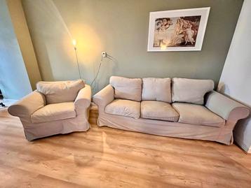 Ikea Ektorp Bankstel + Fauteuil - Zandkleur - afbeelding 2