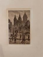 Matthes, P. (1872-1956) Basiliek H. St. Nicolaas A'dam, Antiek en Kunst, Kunst | Etsen en Gravures, Ophalen of Verzenden