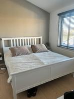 Tweepersoonsbes 180x200 inclusief matras, Huis en Inrichting, Slaapkamer | Bedden, Ophalen, Wit, Tweepersoons, Zo goed als nieuw