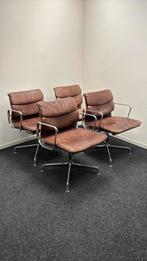 Vintage Vitra Herman Miller Softpad EA 208 Bruin Leer, Ophalen of Verzenden