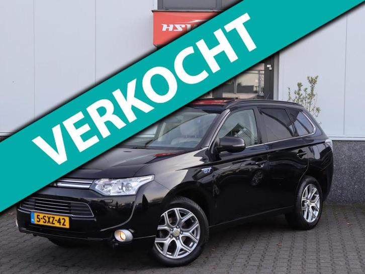 Mitsubishi Outlander 2.0 PHEV instyle navi LEER schuif-dak, Auto's, Mitsubishi, Bedrijf, Te koop, Outlander, 360° camera, 4x4