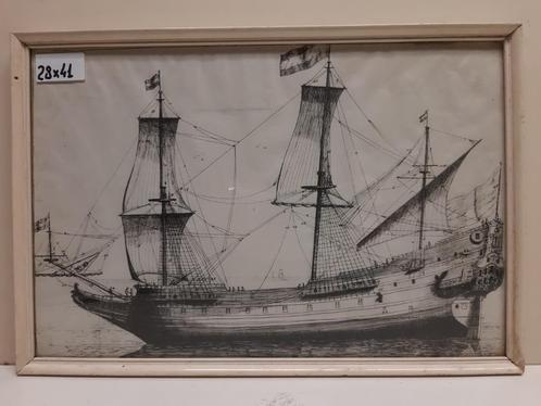 PRENT, SCHEEPSPRENT, Verzamelen, Scheepvaart, Gebruikt, Kaart, Foto of Prent, Zeilboot, Ophalen