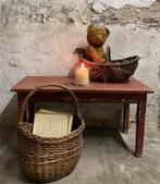 Brocante oud tafeltje / bijzettafeltje ossenbloed rood, Ophalen of Verzenden
