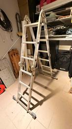 Multifunctionele vouwladder 4 x 3, Doe-het-zelf en Verbouw, Ladders en Trappen, Ophalen, Gebruikt, Ladder, Opvouwbaar of Inschuifbaar