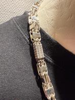 Magnum ketting iced out 10mm 67cm, Sieraden, Tassen en Uiterlijk, Kettingen, Ophalen, Zo goed als nieuw, Zilver, Zilver