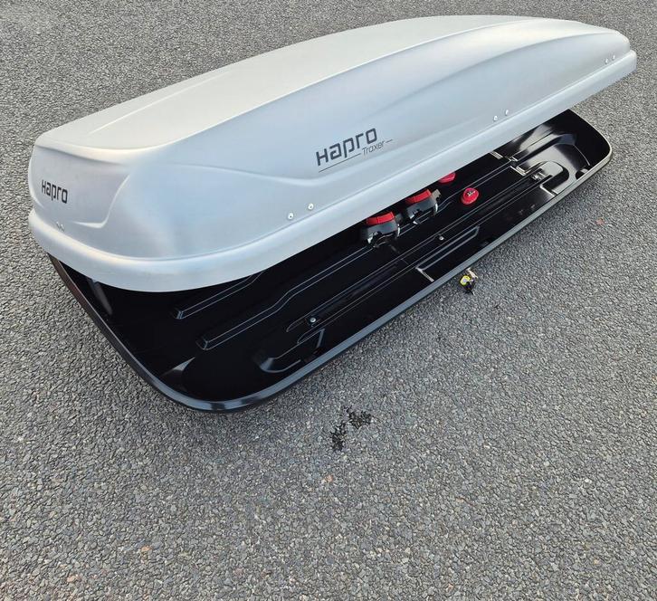 NIEUWSTAAT grote Hapro Traxer 5.6 PF CARBON dakkoffer skibox, Auto diversen, Dakkoffers, Zo goed als nieuw, Ophalen of Verzenden