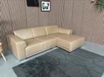 GRATIS LEVERING Loungebank Leer Taupe 240x150 REFURBISHED, Huis en Inrichting, Hoekbank, Driepersoons, Leer, Ophalen of Verzenden