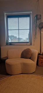 Woood Stone Crème Boucle Fauteuil/Bankje, Huis en Inrichting, Fauteuils, Ophalen, 75 tot 100 cm, Zo goed als nieuw, 75 tot 100 cm