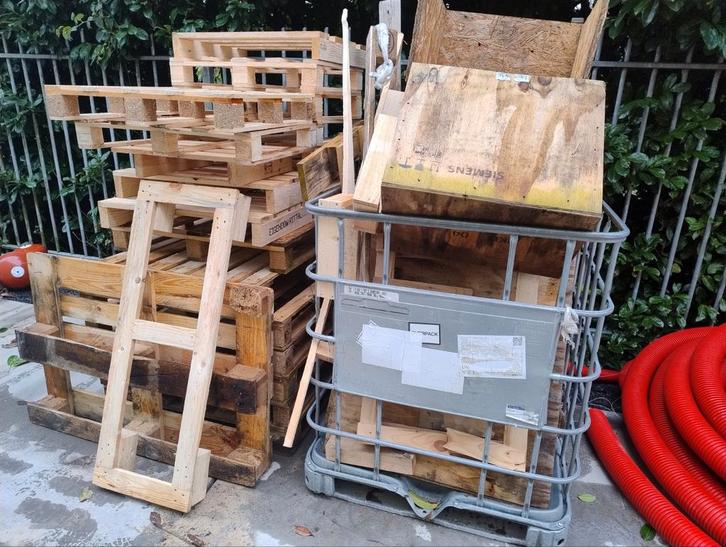 Diverse oude pallets, Doe-het-zelf en Verbouw, Hout en Planken, Pallet, Overige houtsoorten, Minder dan 200 cm, Ophalen