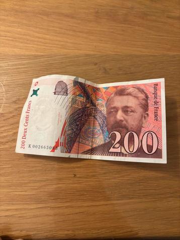 200 Franse Frank Biljet Deux Cents Francs goede staat beschikbaar voor biedingen