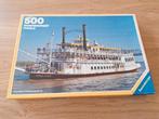 Ravensburger puzzel 500 pcs - stoomboot Missisipi, Ophalen of Verzenden, Zo goed als nieuw