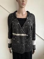 Eva Claudi vest overslag maat L grijs beige, Beige, Maat 42/44 (L), Ophalen of Verzenden, Zo goed als nieuw