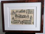 Craandijk Litho Oudega Jelsum Wijns Rinsumageest Kerk 1880, Ophalen of Verzenden