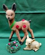 Vintage reeën kerst, Ophalen of Verzenden, Gebruikt