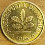 DUITSLAND 10 pfennig 1991 F Stuttgart KM#108 VERY FINE, Ophalen of Verzenden, Duitsland, Losse munt