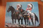 Vintage puzzel Indianen - hout 63 st. Ravensburger, Ophalen of Verzenden, Minder dan 500 stukjes, Gebruikt, Legpuzzel