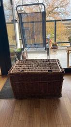 Grote rieten mand, Huis en Inrichting, Ophalen, Mand, Zo goed als nieuw, Riet