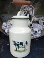 Vintage Emaille Melkbusje met Koe, Ophalen of Verzenden