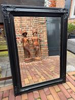 Grote spiegel met zwarte barok lijst, Ophalen of Verzenden, Rechthoekig, Minder dan 100 cm