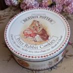 Leuke brocante (koek)trommel, konijntjes, Beatrix Potter, Verzamelen, Blikken, Ophalen of Verzenden, Gebruikt, Overige