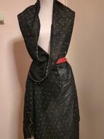 Zwarte XXL sjaal | siersteentjes | Luchtig & feestelijk, Al Tabrez, Ophalen of Verzenden, Nieuw