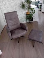 Mooie fauteuil met bankje., Huis en Inrichting, Fauteuils, Ophalen, Minder dan 75 cm, Leer, 50 tot 75 cm