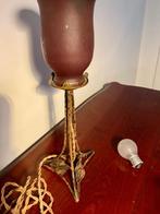 Oude tulplampje, Art Nouveau, met inscriptie, Antiek en Kunst, Curiosa en Brocante, Verzenden