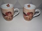 2 retro Kerst bekers aartsengel Raphael 10 cm 1980-1990 p st, Ophalen of Verzenden, Zo goed als nieuw