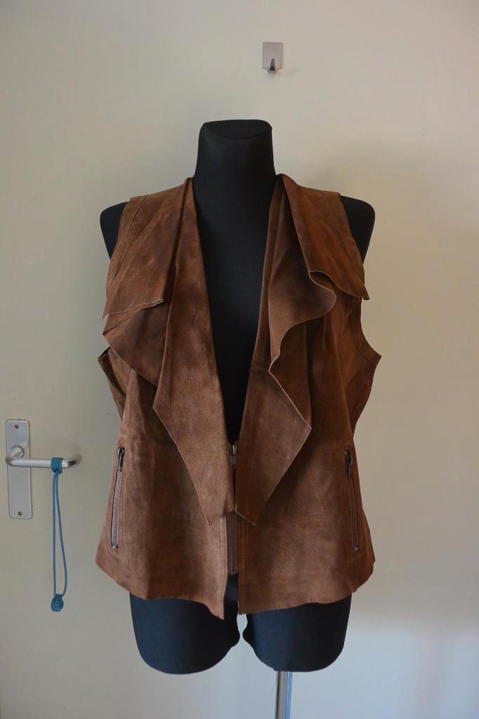 Maddox leren gilet jasje vestje 42 cognac bruin NIEUW, Kleding | Dames, Jassen | Winter, Nieuw, Maat 42/44 (L), Bruin, Ophalen of Verzenden